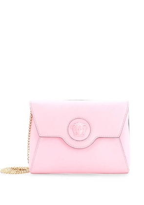 Versace Pre-Owned La Medusa Envelope Flap Clutch on Chain Leather crossbody bag - Pink