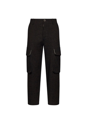Uma Wang belt-loop buttoned cargo pants - Brown