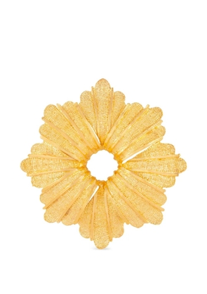 Susan Caplan Vintage 1980s Rediscovered brushed floral-motif brooch - Gold