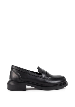 SERGIO MORETTI FIRENZE leather penny loafers - Black