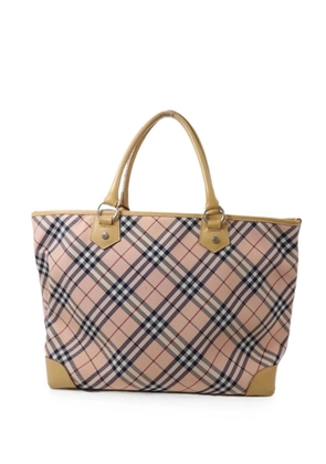 Burberry Pre-Owned check-pattern canvas tote bag - Pink