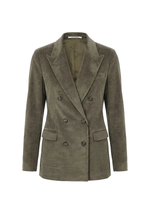 Tagliatore double-breasted corduroy blazer - Green