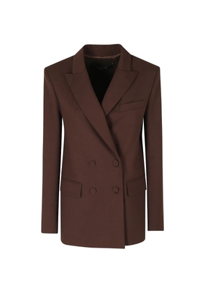 Federica Tosi double-breasted peaked-lapel blazer - Brown
