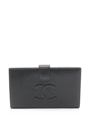CHANEL Pre-Owned 2000-2002 CC-logo bi-fold wallet - Black