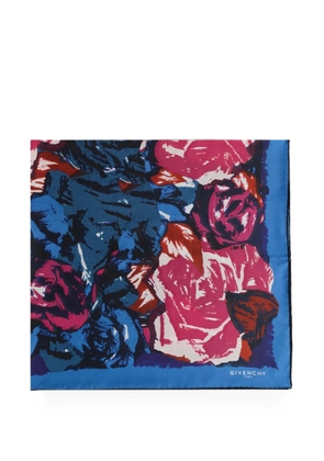 Givenchy floral-print silk scarf - Blue