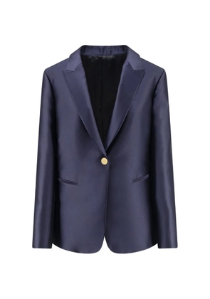 Alberta Ferretti Mikado single-breasted peaked-lapels suit jacket - Blue