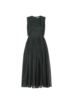 'S Max Mara crystal-embellished pleated midi dress - Green