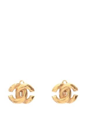 CHANEL Pre-Owned 1999 CC Gold Plated Clip on Earrings costume earrings