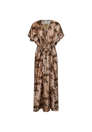 Uma Wang floral-print drawstring maxi dress - Neutrals