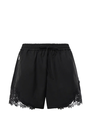PINKO lace-trim drawstring shorts - Black