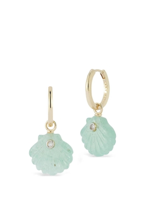 Mateo Venus carved jade drop earrings - Gold