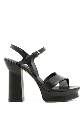 Ferragamo crossover-strap high-heel sandals - Black