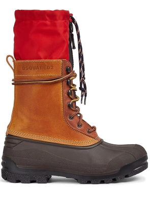 DSQUARED2 panelled-design leather boots - Brown