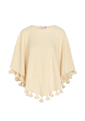 Cap d'Antibes Paola tassel-trim poncho - Neutrals