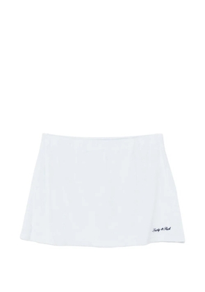 Sporty & Rich logo-embroidered terry skirt - Blue