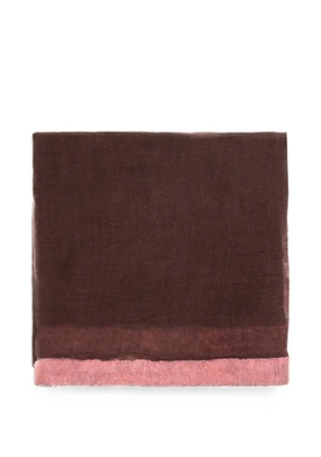 MIRROR IN THE SKY raw-edge scarf - Brown