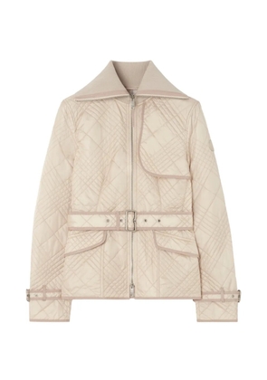 Burberry micro check-stitch nylon Abbeydale jacket - Neutrals