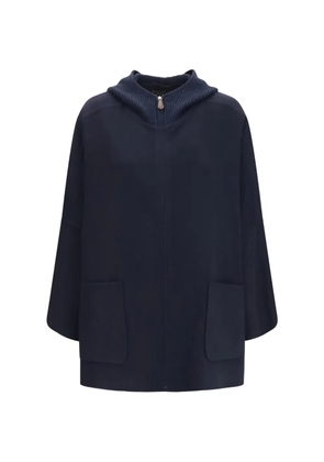 Loro Piana Farrel hooded cashmere cape - Blue