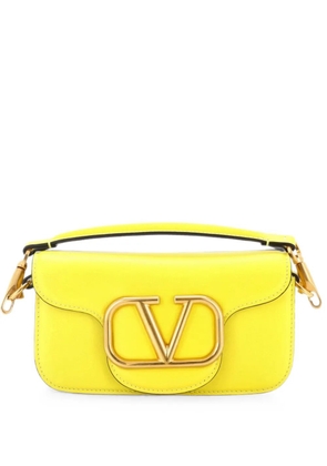 Valentino Garavani Pre-Owned VLogo Loco Flap Leather Small shoulder bag - Yellow
