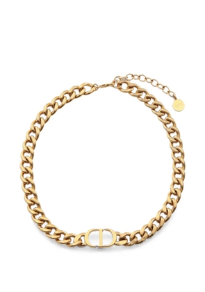 Christian Dior Pre-Owned 2010s 30 Montaigne curb chain necklace - Gold