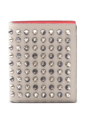 Christian Louboutin Pre-Owned 2010s Paros spike-stud wallet - Neutrals