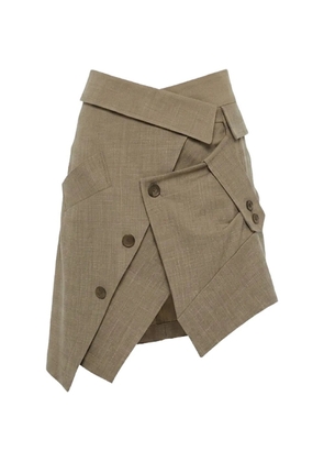 Christopher Esber Banyan deconstructed mini skirt - Brown