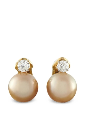 LB Exclusive South Sea pearl and diamond earrings - Gold