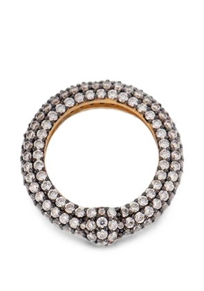 Poche Paris flow crystal ring - Gold