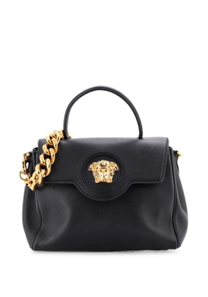 Versace Pre-Owned La Medusa Top Handle Bag Leather Medium satchel - Black
