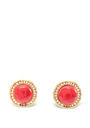 CHANEL Pre-Owned 1986-1988 Gripoix round earrings - Gold