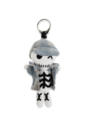 Alexander McQueen crochet skeleton bag charm - White