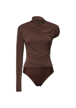 PINKO ruched asymmetric body - Brown
