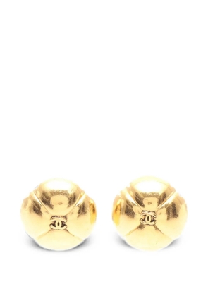 CHANEL Pre-Owned 1986-1988 Clover CC logo earrings - Gold