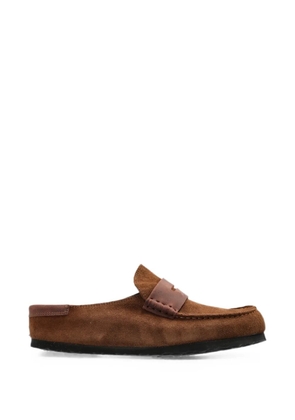 Birkenstock Naples double-stitch slides - Brown