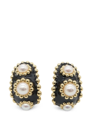 CHANEL Pre-Owned Three Symbols pearl earrings - Gold
