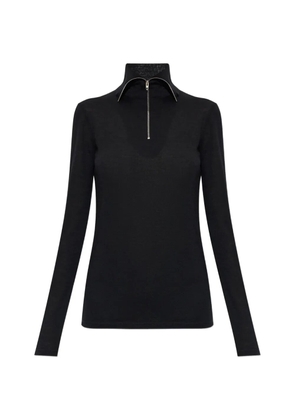 Jil Sander quarter-zip turtleneck top - Black