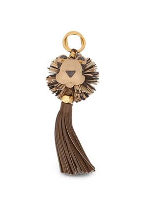 GIANNI CHIARINI lion-motif tassel keyring - Brown