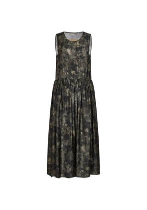 Uma Wang Ardal floral-detail midi dress - Grey