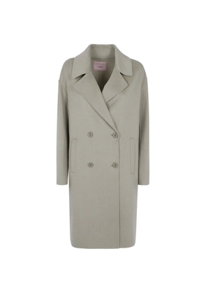 TWINSET double-breasted notched-lapels coat - Green