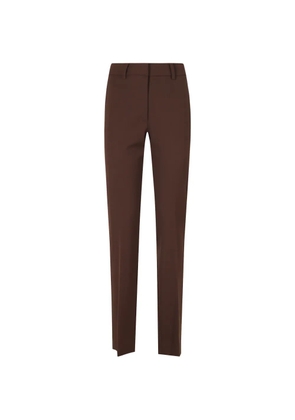 Federica Tosi belt-loops slim-cut trousers - Brown