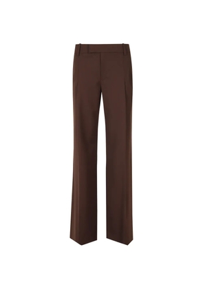 Federica Tosi pressed-crease straight-leg trousers - Brown