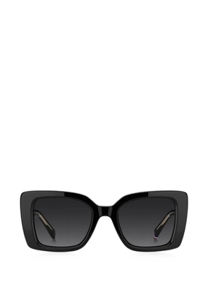 Tommy Hilfiger monogram cat-eye frame sunglasses - Black