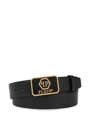 Philipp Plein leather belt hexagon - Black