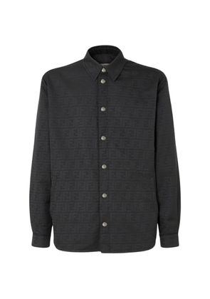 FENDI FF-jacquard long-sleeve shirt - Black