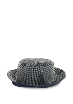 JW Anderson rhinestone-embellished logo-patch bucket hat - Blue