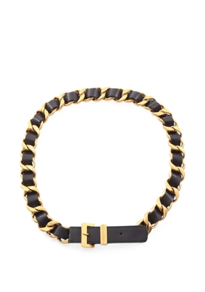 CHANEL Pre-Owned 1986-1988 chain-link leather belt - Black