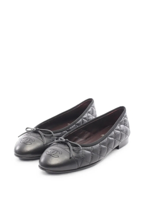CHANEL Pre-Owned 1986-1988 matelassé ballet flats - Black