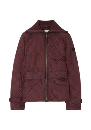 Burberry Micro Check-stitch nylon Abbeydale jacket - Red