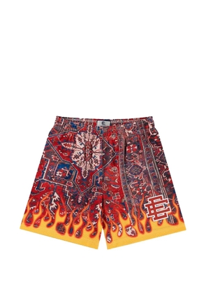 ERIC EMANUEL EE Basic flame-print shorts - Red