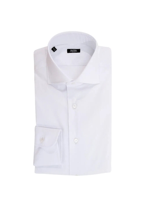 Barba spread-collar button-up shirt - White